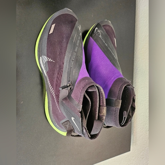 Nike Zoom Pegasus Turbo Shield Black Voltage Purple Running Sneakers Size 8.5 - Picture 4 of 16